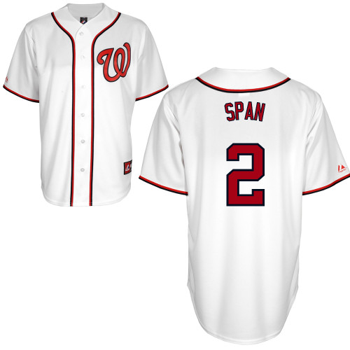 Denard Span #2 mlb Jersey-Washington Nationals Women's Authentic Home White Cool Base Baseball Jersey